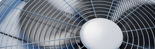 Close up view of an air conditioner