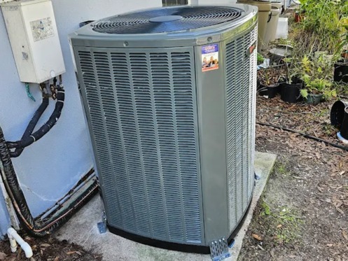 Air conditioner outside of a home